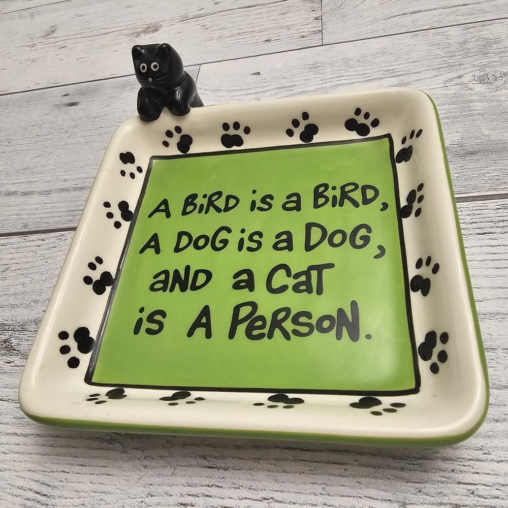 Lorrie Veasey Our Name is Mud Cat Ring Key Jewelry Tray Holder Trinket Dish Cute